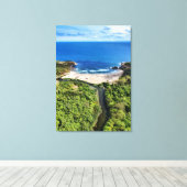 Tranquil Beach at the River Mouth – Wild Nature La Canvas Afdruk (Insitu (Houten vloer))