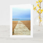 Tranquil Beach Boardwalk - Aanpasbare kaart (Gele Bloem)