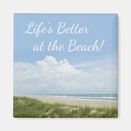 Tranquil Beach met zand Dune Magneet (Voorkant)