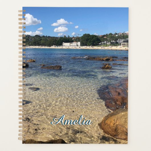 Tranquil Beach Name Spiral Planner (Voorkant)