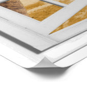 Tranquil Beach Ocean Fake Window Uitzicht Poster (Hoek)