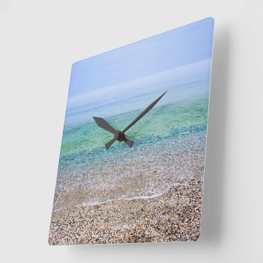 Tranquil Beach Square Wall klok (Hoek)