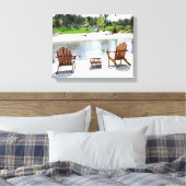 Tranquil Beach Stoelen foto Canvas Afdruk (Insitu (Slaapkamer))