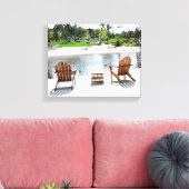 Tranquil Beach Stoelen foto Canvas Afdruk (Insitu (Woonkamer))