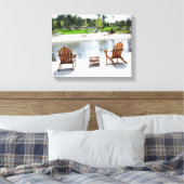 Tranquil Beach Stoelen foto Canvas Afdruk (Insitu (Slaapkamer))
