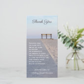 Tranquil Beach Sympathie 4 x 8 flat card Bedankkaart (Staand voorkant)