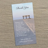 Tranquil Beach Sympathie 4 x 8 flat card Bedankkaart