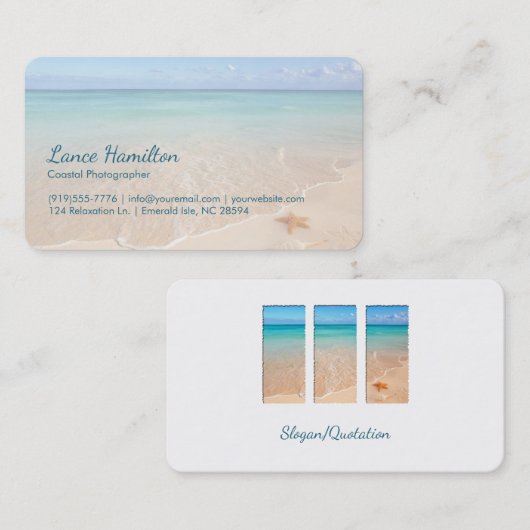 Tranquil Beach Visitekaartje (Voorkant / Achterkant)