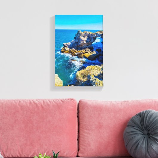 Tranquil Beach Wild Nature Canvas Afdruk (Insitu (Woonkamer))
