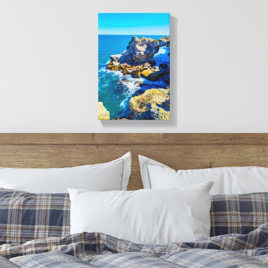 Tranquil Beach Wild Nature Canvas Afdruk (Insitu (Slaapkamer))