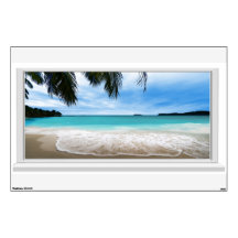 Tranquil Beach Zee 3D Window Uitzicht
