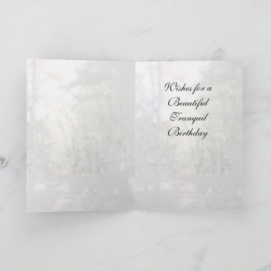 Tranquil Birthday Wishes Kaart (Binnen)
