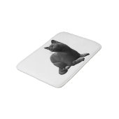 Tranquil Black Cat Bath Mat (Gekanteld)
