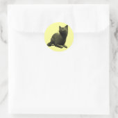 Tranquil Black Cat-Stickers Ronde Sticker (Tas)
