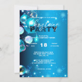 Tranquil Blauw Winter Nacht Corporate Kerstmis Kaart (Voorkant)