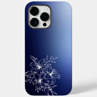 Tranquil Blooms: Witte Lelie en bladeren Case-Mate iPhone 14 Pro Max Hoesje
