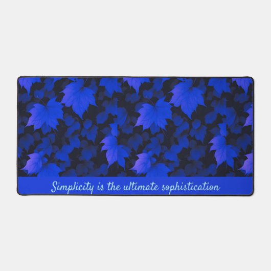 Tranquil Blue Autumnal Leaves Bureaumat (Voorkant)