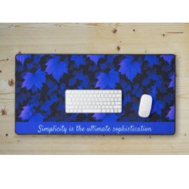 Tranquil Blue Autumnal Leaves Bureaumat