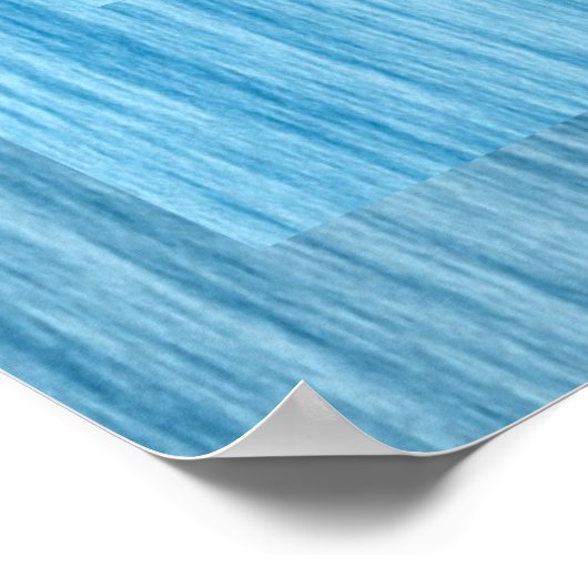 Tranquil Blue Hypnotic Abstract – Modern Minimalis Poster (Hoek)