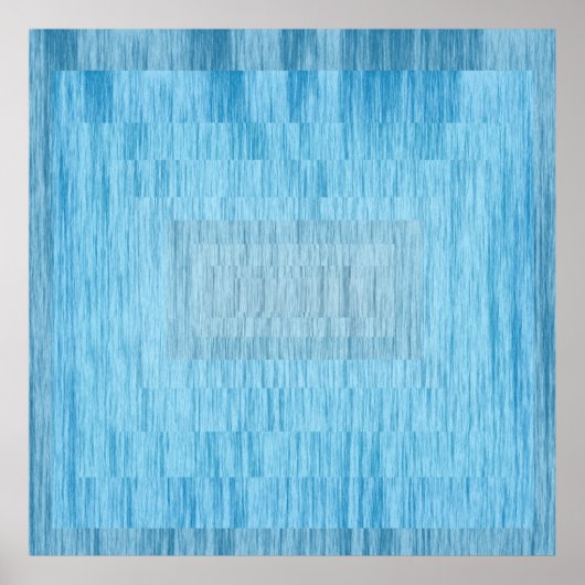 Tranquil Blue Hypnotic Abstract – Modern Minimalis Poster (Voorkant)