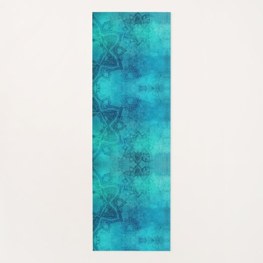 Tranquil Blue Mandala Yogamat (Voorkant)