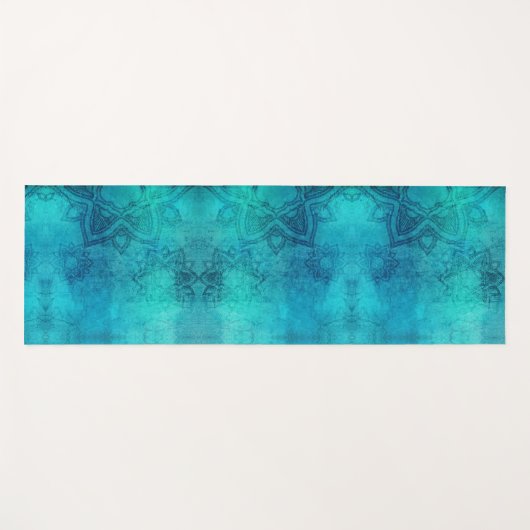 Tranquil Blue Mandala Yogamat (Voorkant (horizontaal))