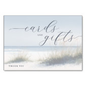 Tranquil Blue Minimalist Beach Waves Kaart (Achterkant)