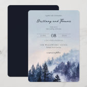 Tranquil Blue Watercolor Forest Kaart (Voorkant / Achterkant)