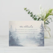 Tranquil Blue Watercolor Forest Scene Informatiekaartje (Staand voorkant)