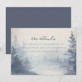 Tranquil Blue Watercolor Forest Scene Informatiekaartje (Voorkant / Achterkant)