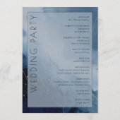 Tranquil Blue Watercolor Waves Programmakaart (Achterkant)