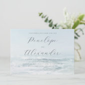 Tranquil Blue Wave Elegancy Kaart (Staand voorkant)