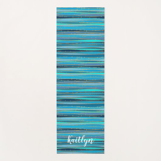 Tranquil Blue Zen | Gepersonaliseerd Yogamat (Voorkant)