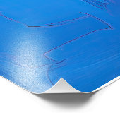 Tranquil Cerulean Lines Abstract Foto Afdruk (Hoek)