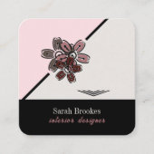 Tranquil Cherry Blossom Business Card Vierkante Visitekaartje (Voorkant)