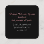 Tranquil Cherry Blossom Business Card Vierkante Visitekaartje (Achterkant)