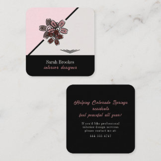 Tranquil Cherry Blossom Business Card Vierkante Visitekaartje