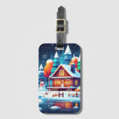 Tranquil Christmas Bagagelabel (Voorkant (verticaal))