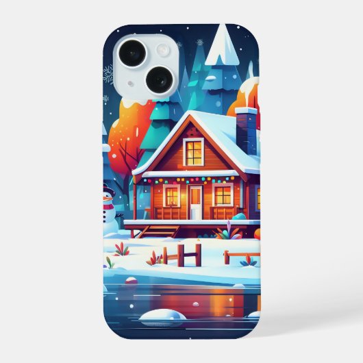 Tranquil Christmas iPhone 15 Case (Achterkant)