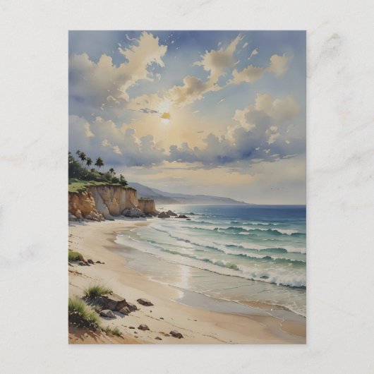 Tranquil Coastal Sunrise Briefkaart (Voorkant)