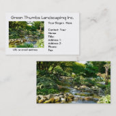 Tranquil Creek Water FeatureSjabloon visitekaartje (Voorkant / Achterkant)
