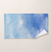 Tranquil Custom Sky Dreams Waterverf Blauw & Wit Bad Handdoek (Handdoek)