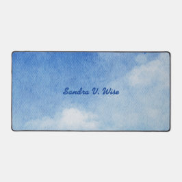 Tranquil Custom Sky Dreams Waterverf Blauw & Wit Bureaumat