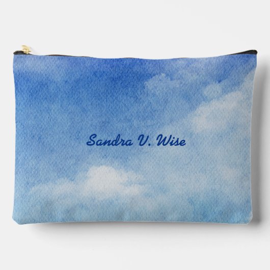 Tranquil Custom Sky Dreams Waterverf Blauw & Wit Etui (Voorkant)