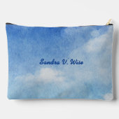 Tranquil Custom Sky Dreams Waterverf Blauw & Wit Etui (Achterkant)