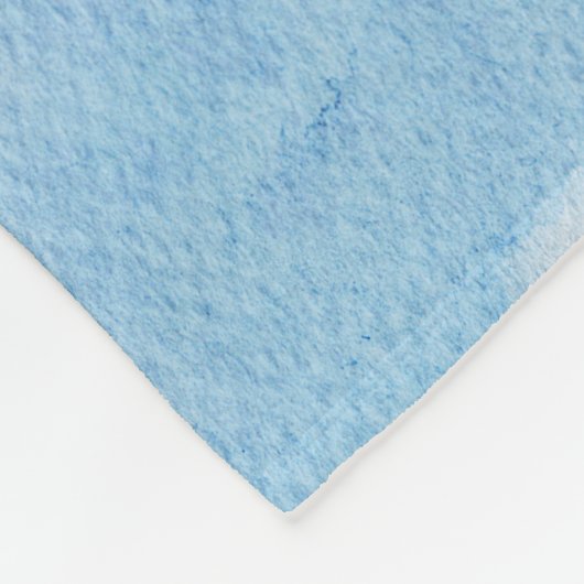 Tranquil Custom Sky Dreams Waterverf Blauw & Wit Fleece Deken (Hoek)