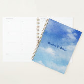 Tranquil Custom Sky Dreams Waterverf Blauw & Wit Planner (Display)