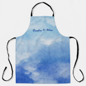 Tranquil Custom Sky Dreams Waterverf Blauw & Wit Schort (Voorkant)