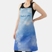 Tranquil Custom Sky Dreams Waterverf Blauw & Wit Schort (Insitu)