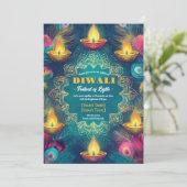 Tranquil Diwali Aura Kaart (Staand voorkant)
